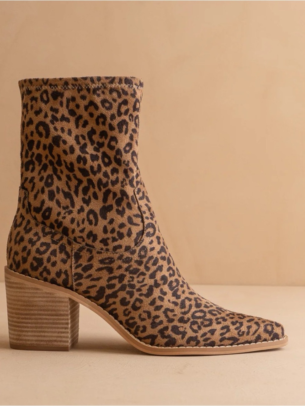 Leopard Ankle Boot - Women's Tan/Black